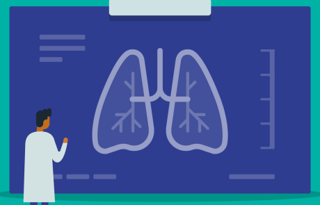 Blog 2D Abstract Doctor Examining Giant Chest X Ray