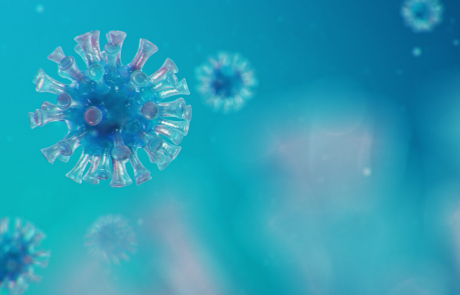 Blog Main Image - 3D Biological Coronavirus Blue Green