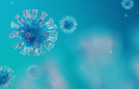 Blog 3D Biological Coronavirus Blue Green