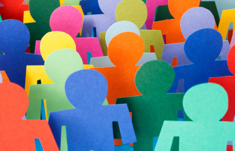 Blog Colored Men Crowd Cardboard