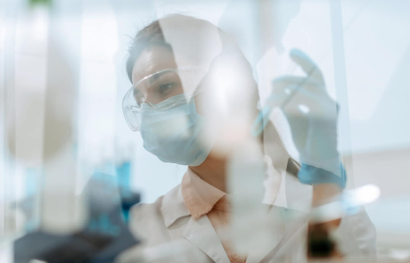 Blog Researcher Woman Working Hood Glass