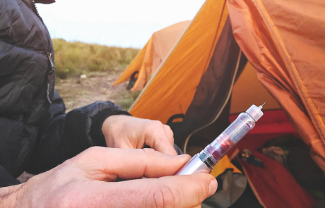 Blog T1D Diabetes Insulin Syringe Tent Outdoors
