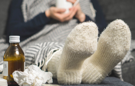Blog Woman Sick Cold Medicine Couch