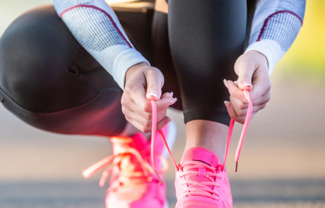 Blog Woman Tying Shoelaces