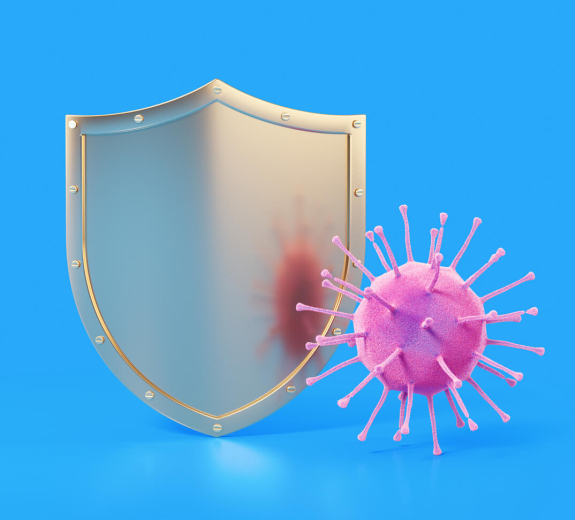 Blog Main Image - 3D Shield Immune Cell Blue