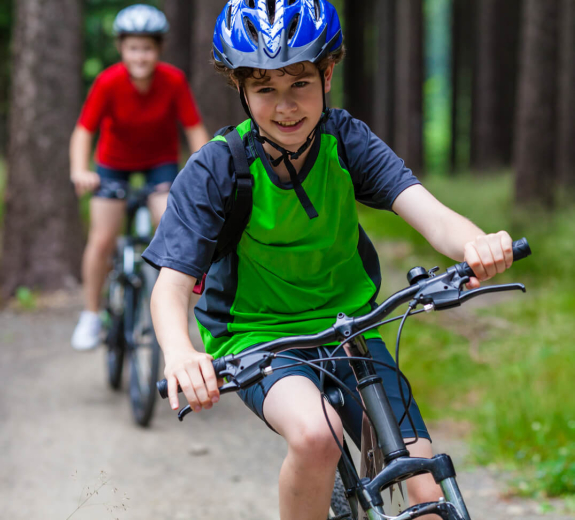Blog Children Girl Boy Biking Forest