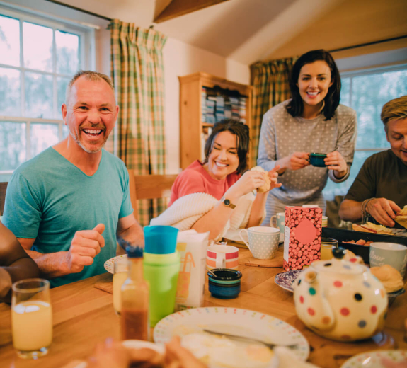 Blog Main Image - People Eating Breakfast Table Dining Room