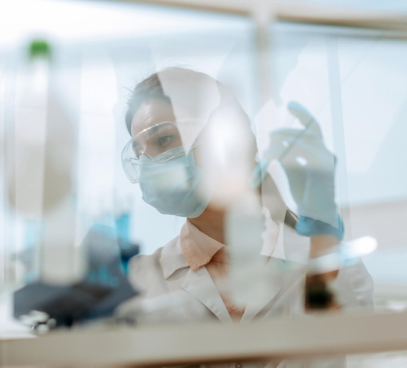 Blog Researcher Woman Working Hood Glass