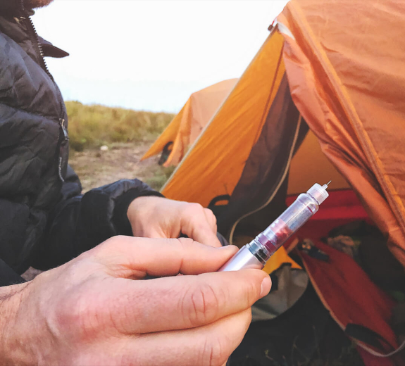 Blog Main Image - T1D Diabetes Insulin Syringe Tent Outdoors