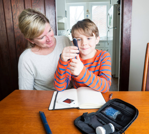 Blog Main Image - T1D Diabetes Mother Son Testing