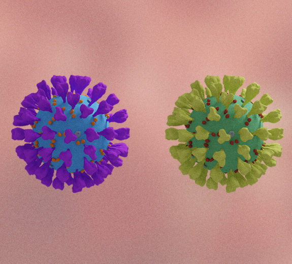 Blog Main Image - 3D COVID Particles Colored