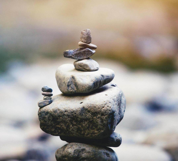 Blog Rocks In Stack Outside