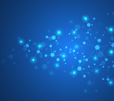Blog 2D Abstract Molecules Network