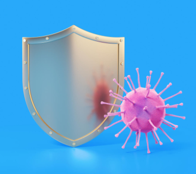 Blog Main Image - 3D Shield Immune Cell Blue