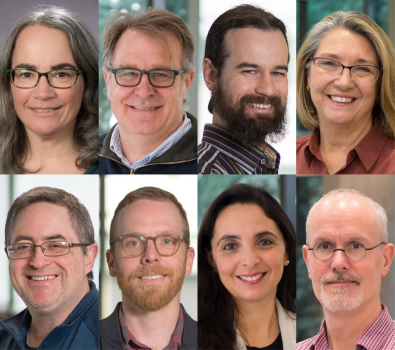 First row, left to right: Jessica Hamerman, PhD; Adam Lacy-Hulbert, PhD; Peter Morawski, PhD; Jane Buckner, MD. Second row, left to right: Eddie James, PhD; John Ray, PhD; Estelle Bettelli, PhD; James Lord, MD, PhD